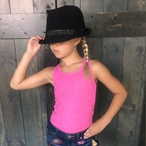 NEW Girls Hot Pink Lace Tank